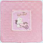 Вязанный плед розовый