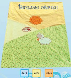 ПОСТЕЛЬНОЕ БЕЛЬЕ "ВЕСЕЛЫЕ ОВЕЧКИ" 3 ПРЕДМЕТА  ― "Золотой Гусь" Товары для новорожденных